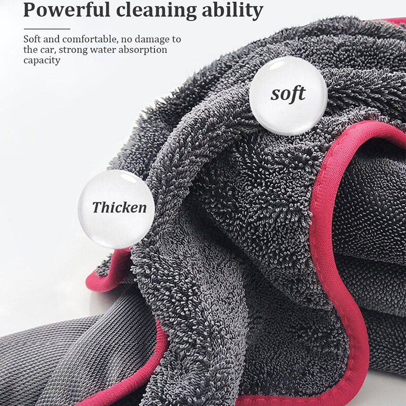 6pcs Microfiber Towels Car Washing Towel Microfiber 600GSM Auto Extra Soft Rag Car Care Cleaning Drying Cloth Grade