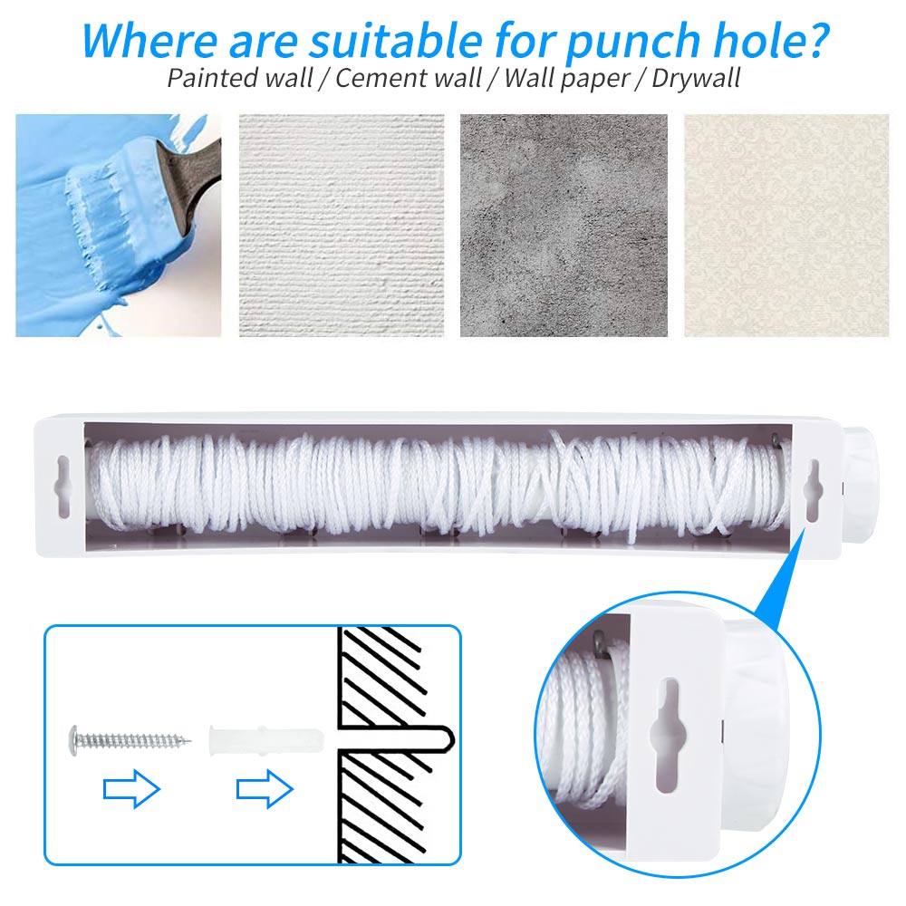 Retractable Clothes Line Dryer Bathroom Accessories Drying Rack Clothesline Rack Laundry Dryer For Clothes Washing Towels