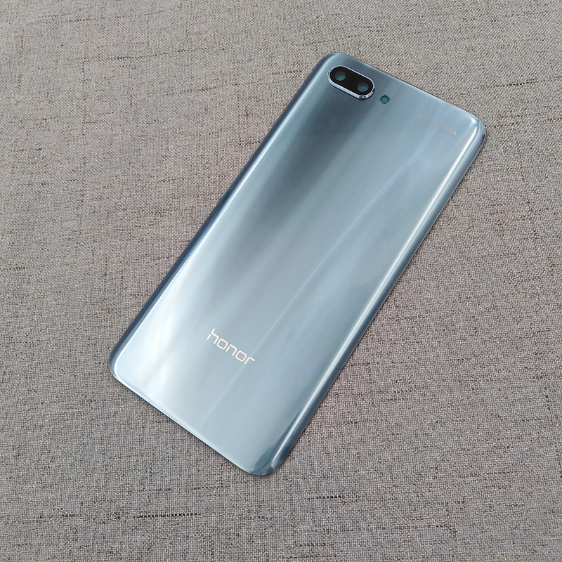 Original Huawei Honor 10 Kol-L29 Zurück Batterie Abdeckung Hinten Tafel Tür Gehäbenutzen fallen Für Honor10 Ersatz Teile Mit Kamera Objektiv: Silber-
