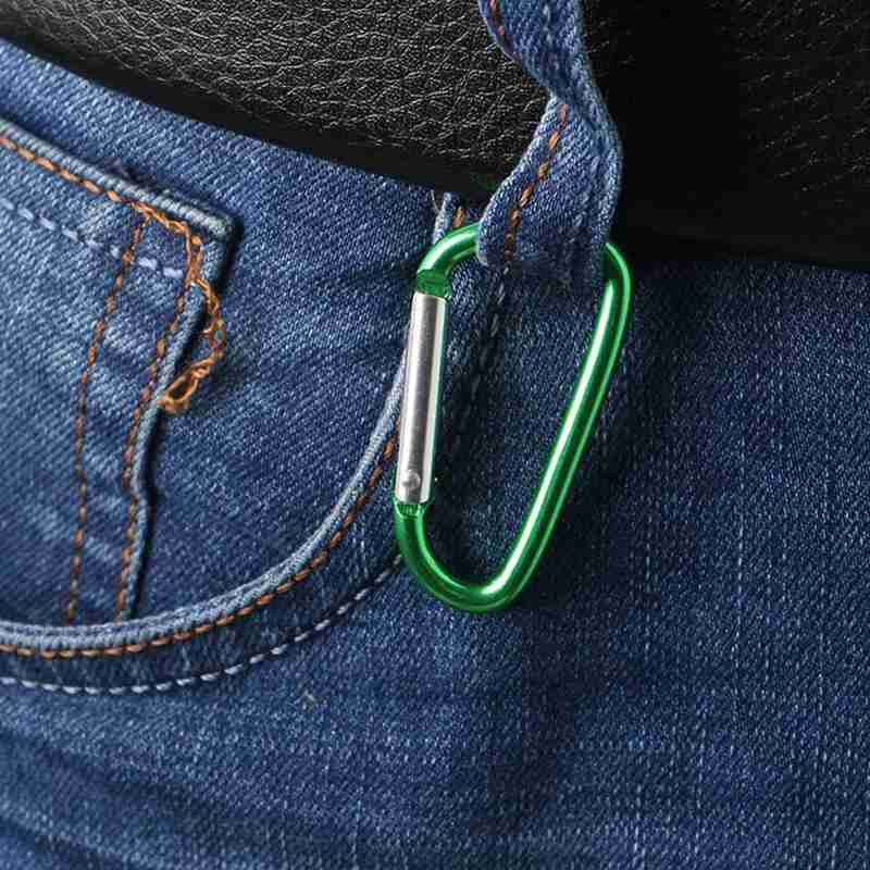 3pcs D Clip Carabiner Snap Spring Clasp Hook Keyring Carabiner Snap Small Hook Carabina Locking Clip Keyring Karabiner Camp I7G5