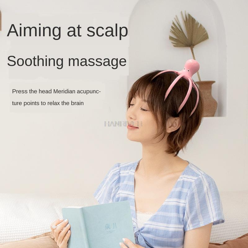 Tête à vibrations, Gadgets de préhension, poulpe, griffe de Massage, boule de griffes, peigne électrique de Massage du cuir chevelu