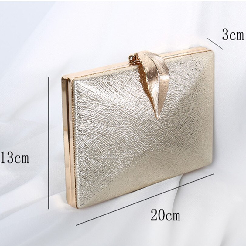 nouvelles femmes fête soirée pochettes PU chaîne épaule sacs à main feuille serrure métal soirée sac à main messager bandoulière sacs