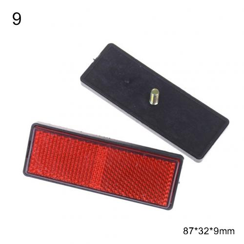 Cinta de advertencia redonda rectangular, calcomanías reflectantes de seguridad para coche, motocicleta, bicicleta, caravana, camión, tornillo de seguridad, 2 uds.: 9