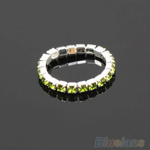 12PCS Pack Elastic Crystal Toe Rings Mixed Color Lots Body Jewelry Adjustable Stretch Foot Toe Wedding Ring Jewelry