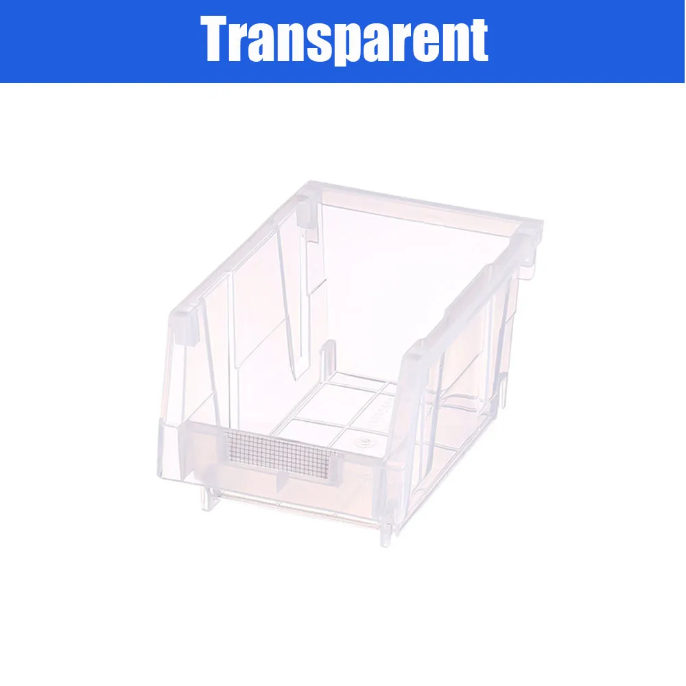 Caja de almacenamiento de plástico apilable para garaje, contenedores de almacenamiento para Taller, contenedor de apilamiento para garaje, piezas pequeñas, organización de tornillos: Amarillo y negro