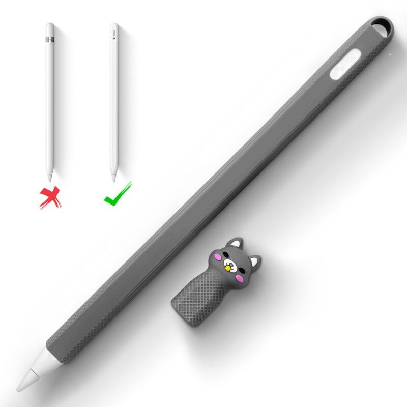 Nette Tier Muster Stift Halter Fall Weiche Silikon Schutzhülle Pouch Kappe Abdeckung Haut für Apple Bleistift 2nd Zubehör 1Set