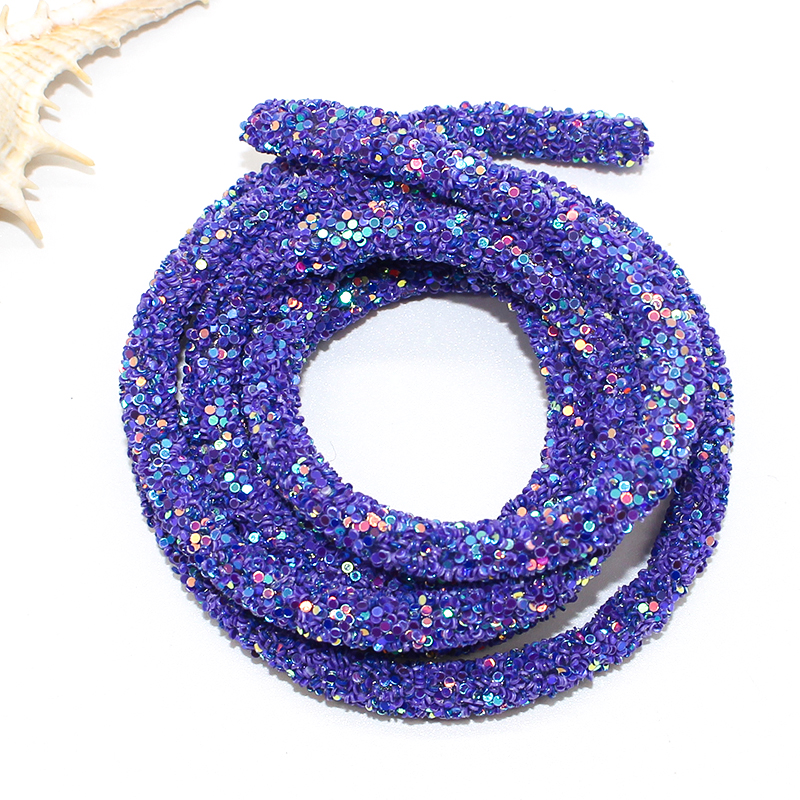 1 yards Kerst Kleur Glitter Steentjes Pailletten Passementen Zachte Buis Koord Touw DIY Kledingstuk Schoenen Feestdecoratie Bruiloft: 3MM / Dull