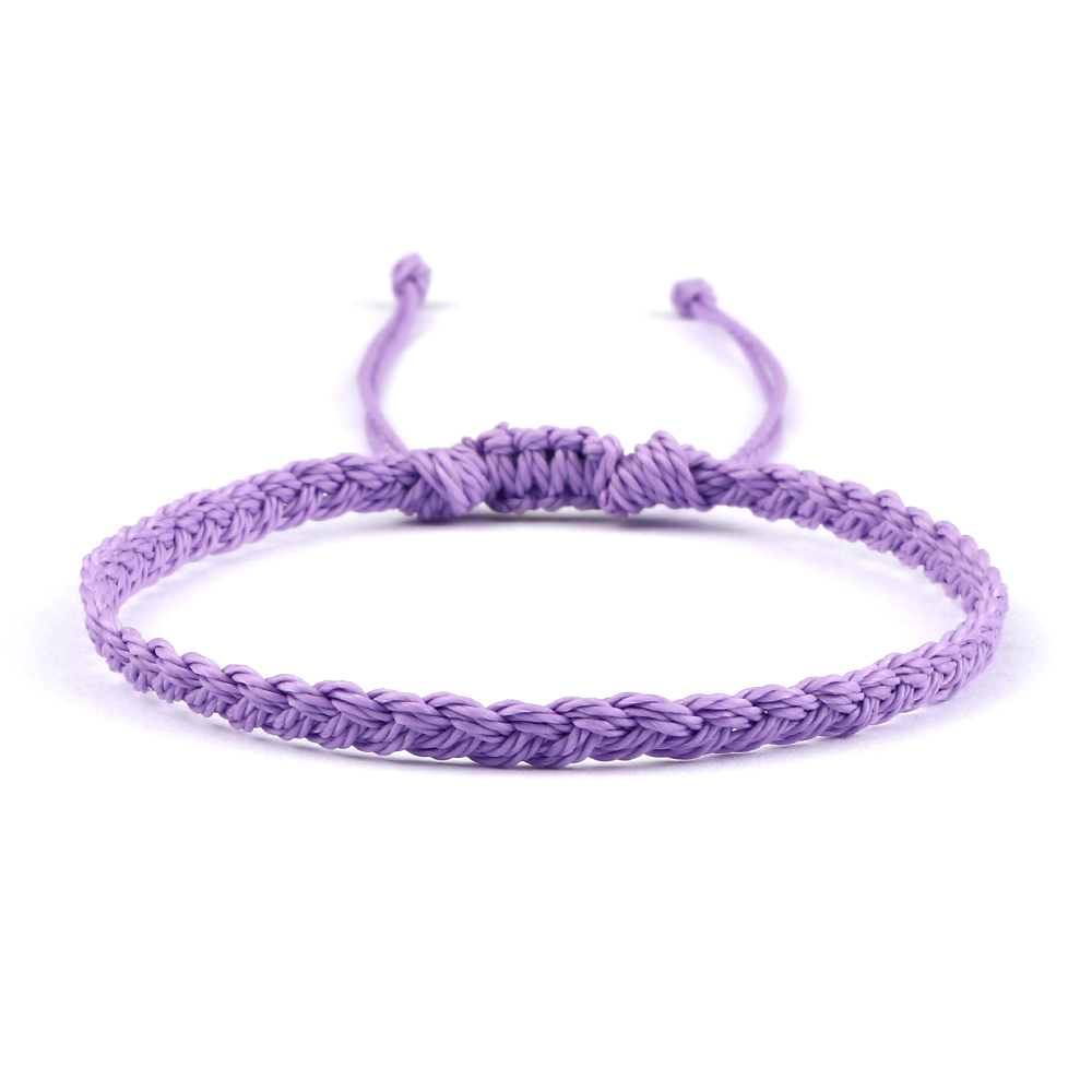 Pulsera de hilo de cera impermeable ajustable para mujeres y hombres, pulsera budista tibetana tejida hecha a mano, joyería de oración de la suerte de la amistad: Zinc negro plateado