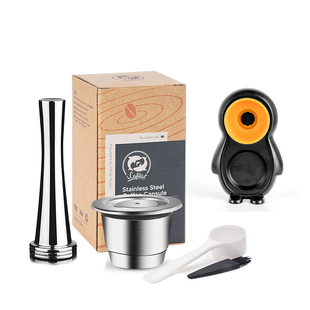 Edelstahl Nespresso Nachfüllbare Kaffee Kapsel manipulieren Wiederverwendbare Kaffee Schote Coffeeware Zubehör Für Barista Espresso Hersteller: Grün