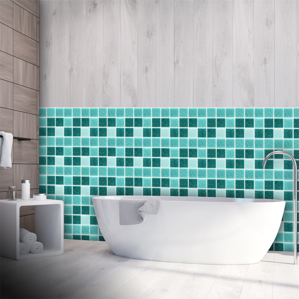 25# Tile Wall Sticker Kitchen Bathroom Decor Wall Stickers Waterproof Peel Stick Tiles Panel Waterproof Matte Tile Stickers