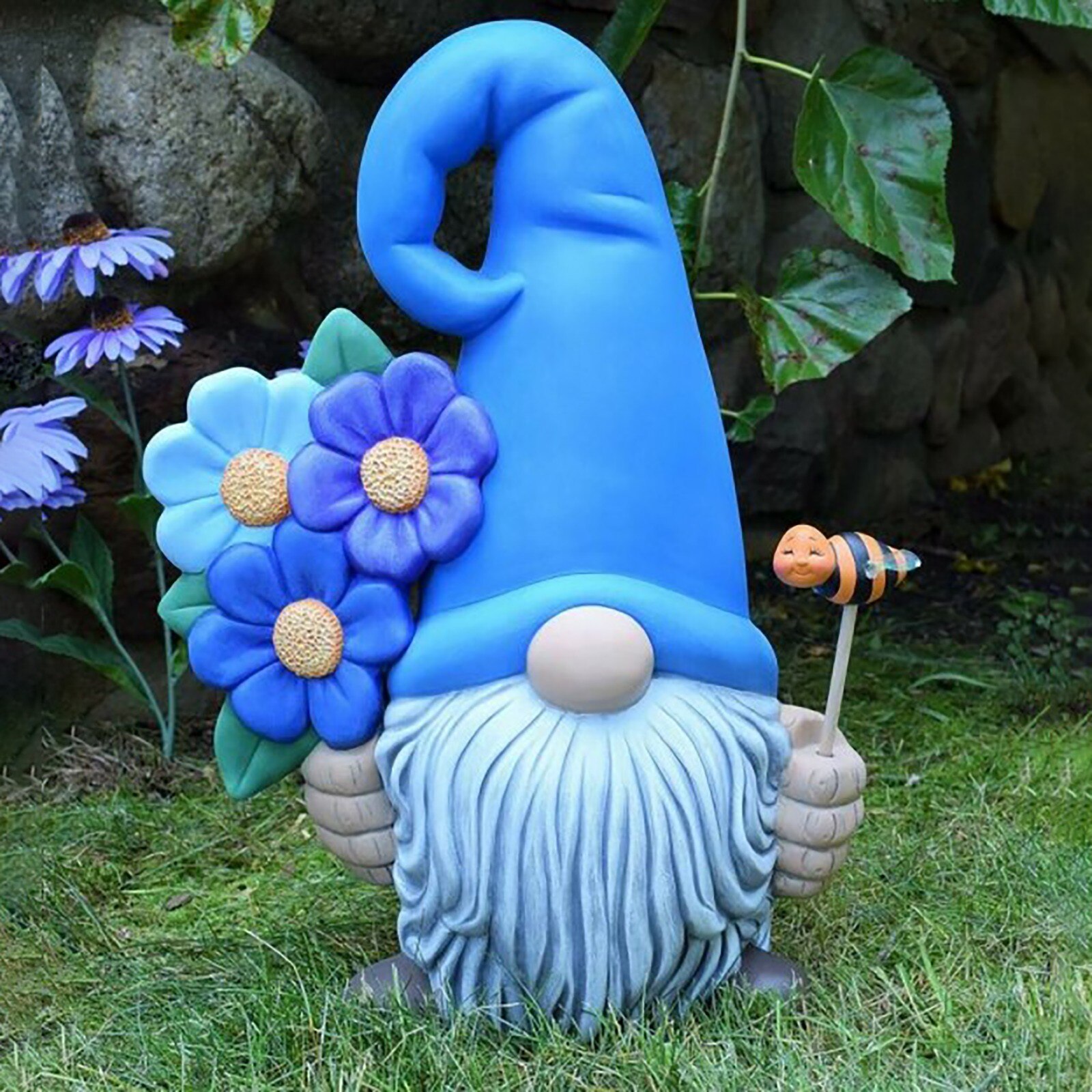Fairy Garden Tiny Gnomes Statue Garden Courtyard Magic Garden Gnome Resin Statue Collectible Figurines Miniature Gardening Gnome