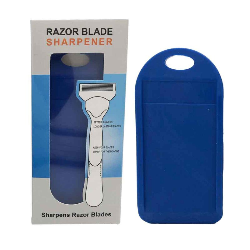 Razor Blade Sharpener Verlengen Levensduur Van Scheermesjes Siliconen Scheren Tool Cleanner Veiligheid Scheren Mannen Scheren Accessoires: Blauw