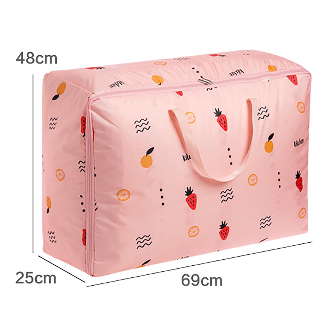Quilt Mattress Pillow Organizer Waterproof Moist-proof Oxford Storage Bag Bedding Blanket Clothes Organization Storage Basket: L fruit
