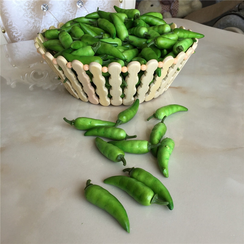 Mini pimiento pequeño de verduras artificiales, juguetes de simulación para niños, accesorios de decoración para 10 Uds.
