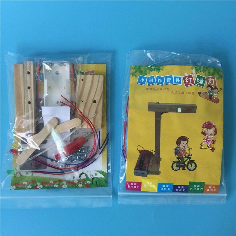 Small production electronic lights children's toys traffic lights mental assembly handmade diy handmade