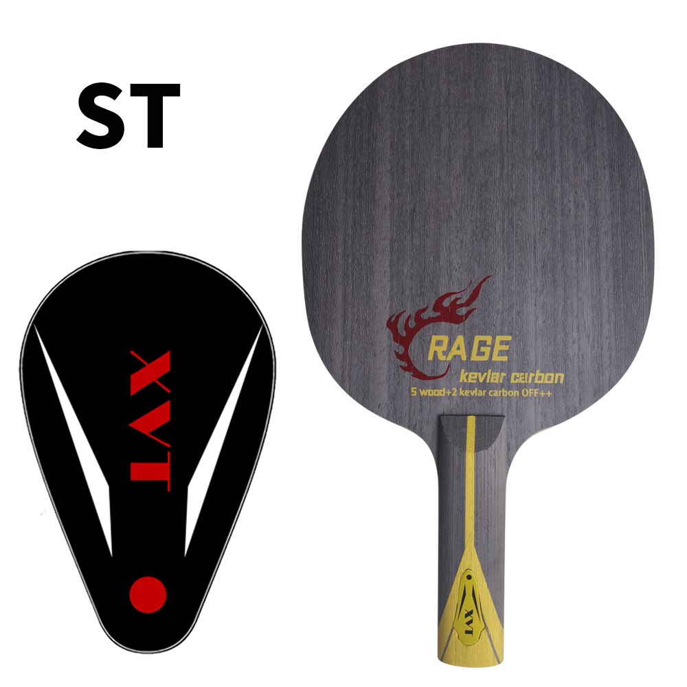 XVT RAGE（DHS 301） ZLC Cabon Table Tennis Blade/ ping pong Blade/ table tennis bat Send FuLL Cover case: ST Long handle