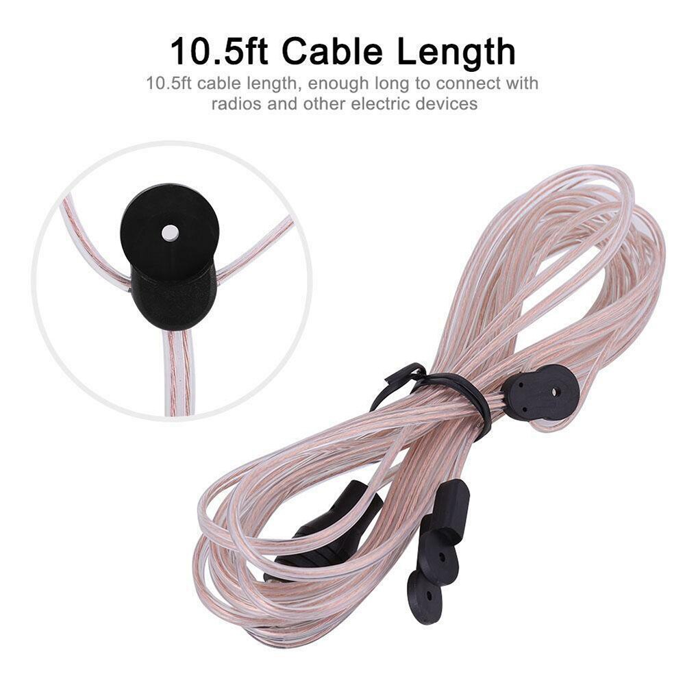 ANT-108 3.2m 75 Ohm FM Radio Aerial Cable Female Connector for Indoor Home Audio Radio Stereo Receiver