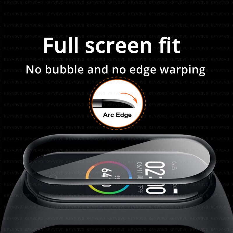 10D szkło ochronne dla Xiaomi Mi Band 6 5 4 Screen Protector dla Miband 6 5 4 Smart Watchband 4 band5 miękki Film 1/2/3/5 sztuk