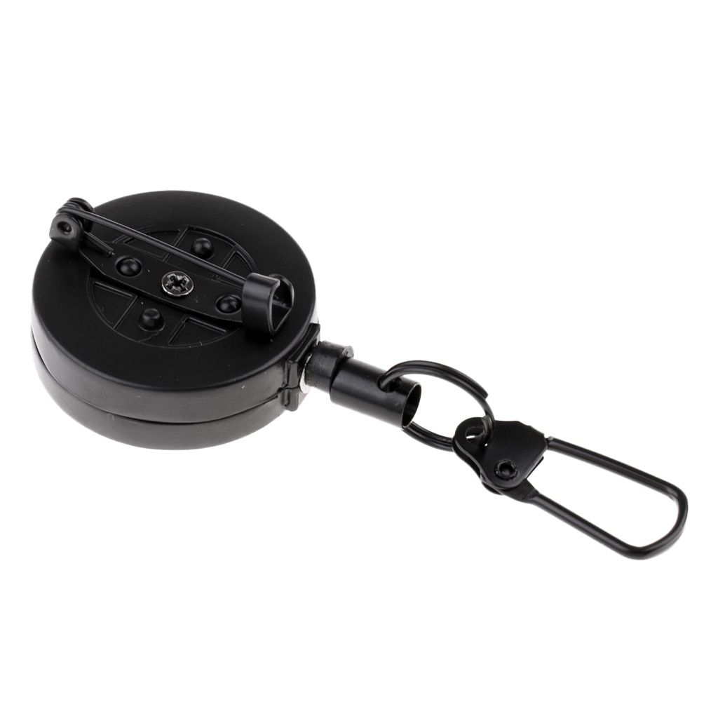 Key Chain Fly Fishing Zinger 50cm Retractor Steel Rope Cord Carabiner Clip Fly Tying Tools