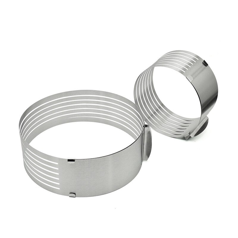 Layer Cake Cutter Slicer Stainless Steel Adjustable Retractable Round Bread Cake Ring Slicer Baking Mold DTT88