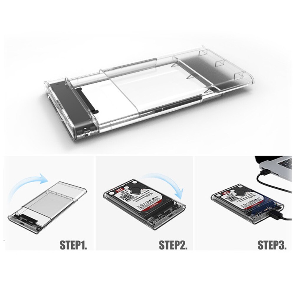 Scatola per disco rigido USB 3.0 tipo C HDD SSD Case unità disco fisso SATA da 2.5 pollici custodia esterna Shell componenti per Computer portatili