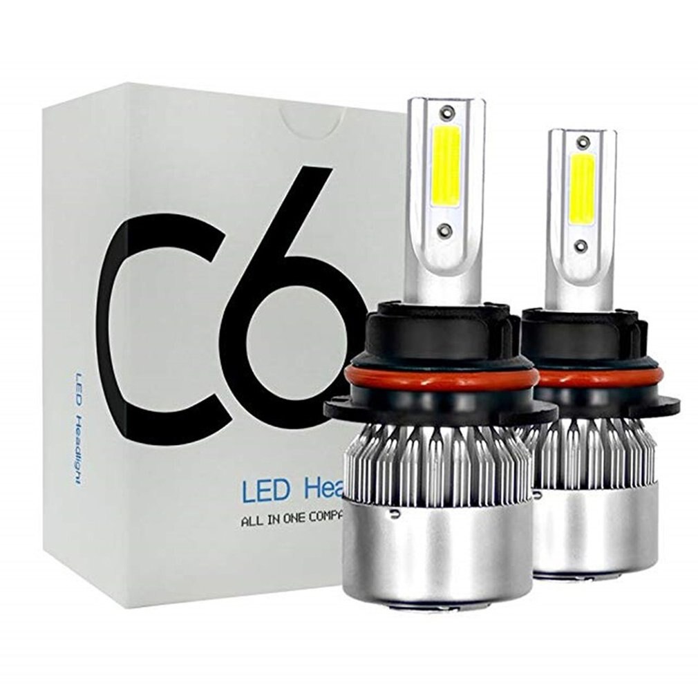 C6 Car Led Headlight Aviation Aluminum Ip68 Protection Level Car Led Headlight 360 Degree Light Cob Light Source: White