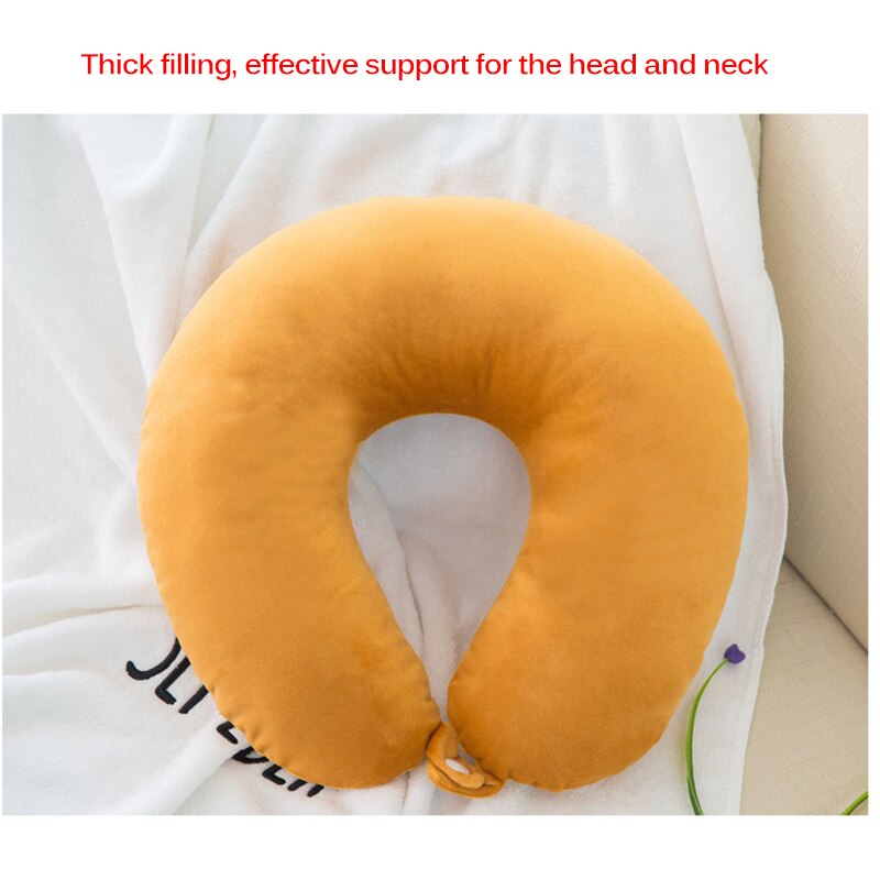 Sammet u-formad långsam rebound minne skum kudde nackkuddar hälsovård nackstöd för kropp kontor flygbil reser praktiskt