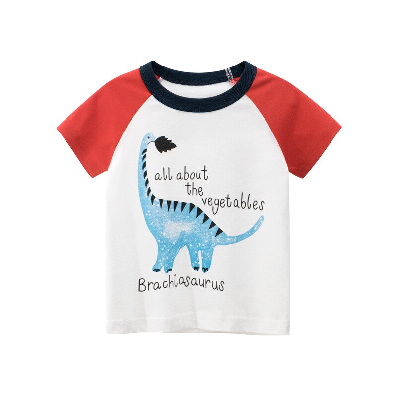 Kinder t-shirt voor jongens t-shirt dinosaurus katoenen topjes kinder t-shirts voor meisjes kinder jongen t-shirt verjaardag t-shirt