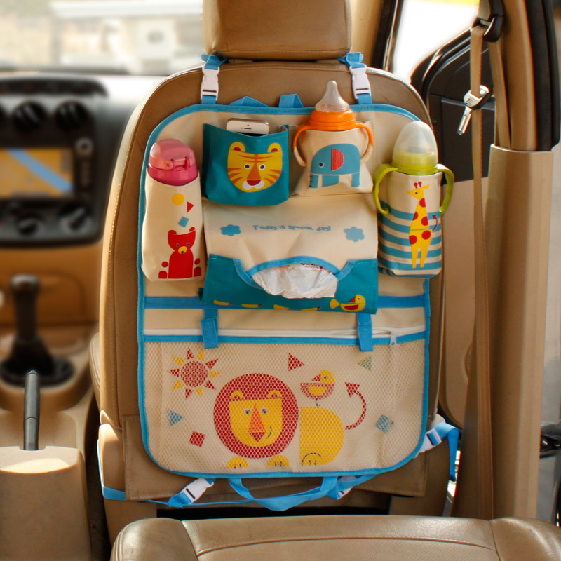 Creatieve Cartoon Auto Seat Terug Organisator Hangen Opbergtas Baby Kids Speelgoed Travel Protector Cover Auto Interieur Accessoires