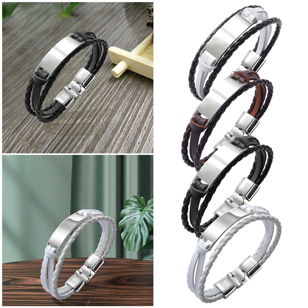 Weave Armbanden Sieraden Bangle Cord Multi Layer Voor Party Verjaardag Mens