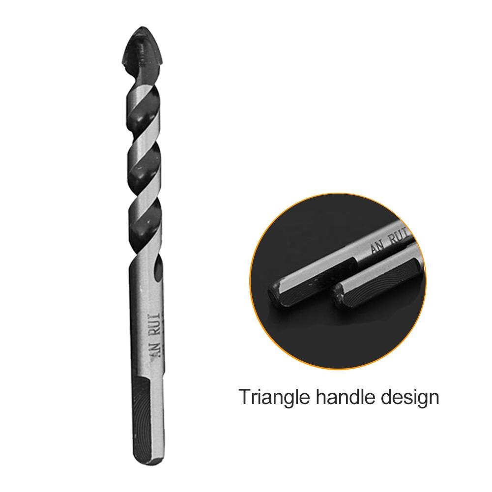 10pcs Triangular Handle Hole Drill Bits Glass Tile Hole Wear Resistance and Durability High Hardness Opener Reaming Drill: B