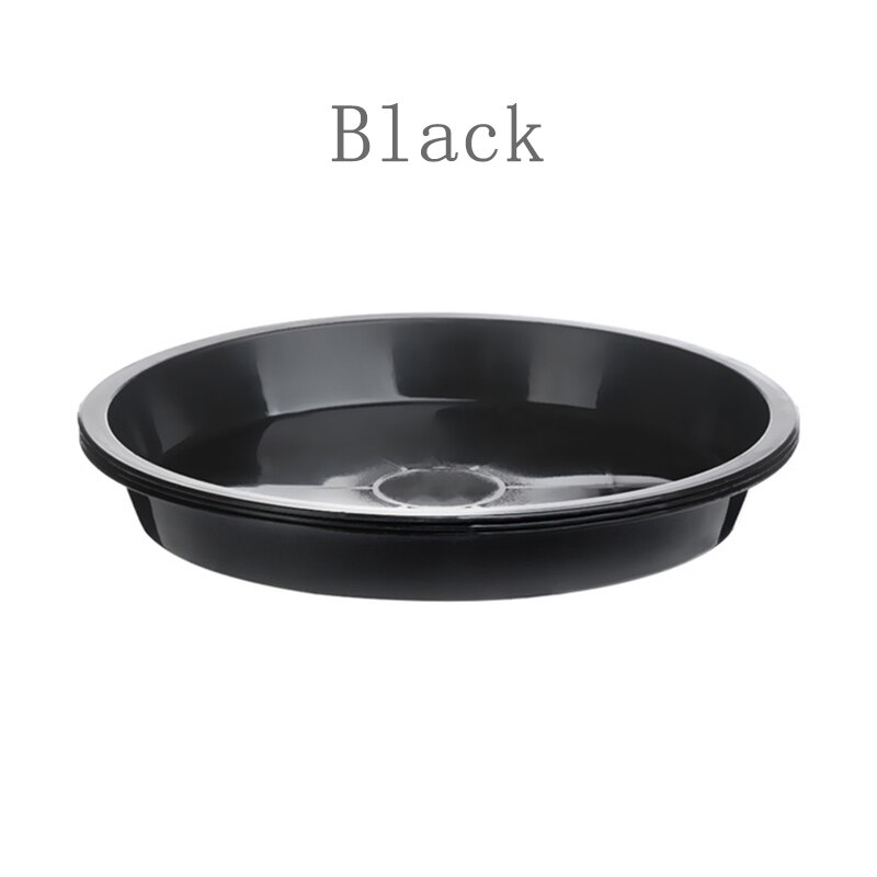 3Pcs Plastic Garden Flower Pot Tray Plant Saucers Water Tray Base for Indoor Outdoor Hogard: Black 4inch