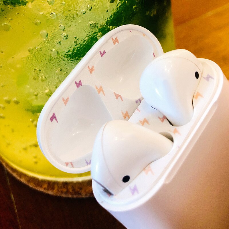 For Airpods Dust-proof Sticker Pure Color/Pattern Dust Guard Protective Film