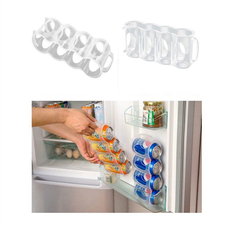 Øl sodavands dåser opbevaring holder opbevaring køkken organisation køleskab plast krydderi flaske opbevaring holdere stativer