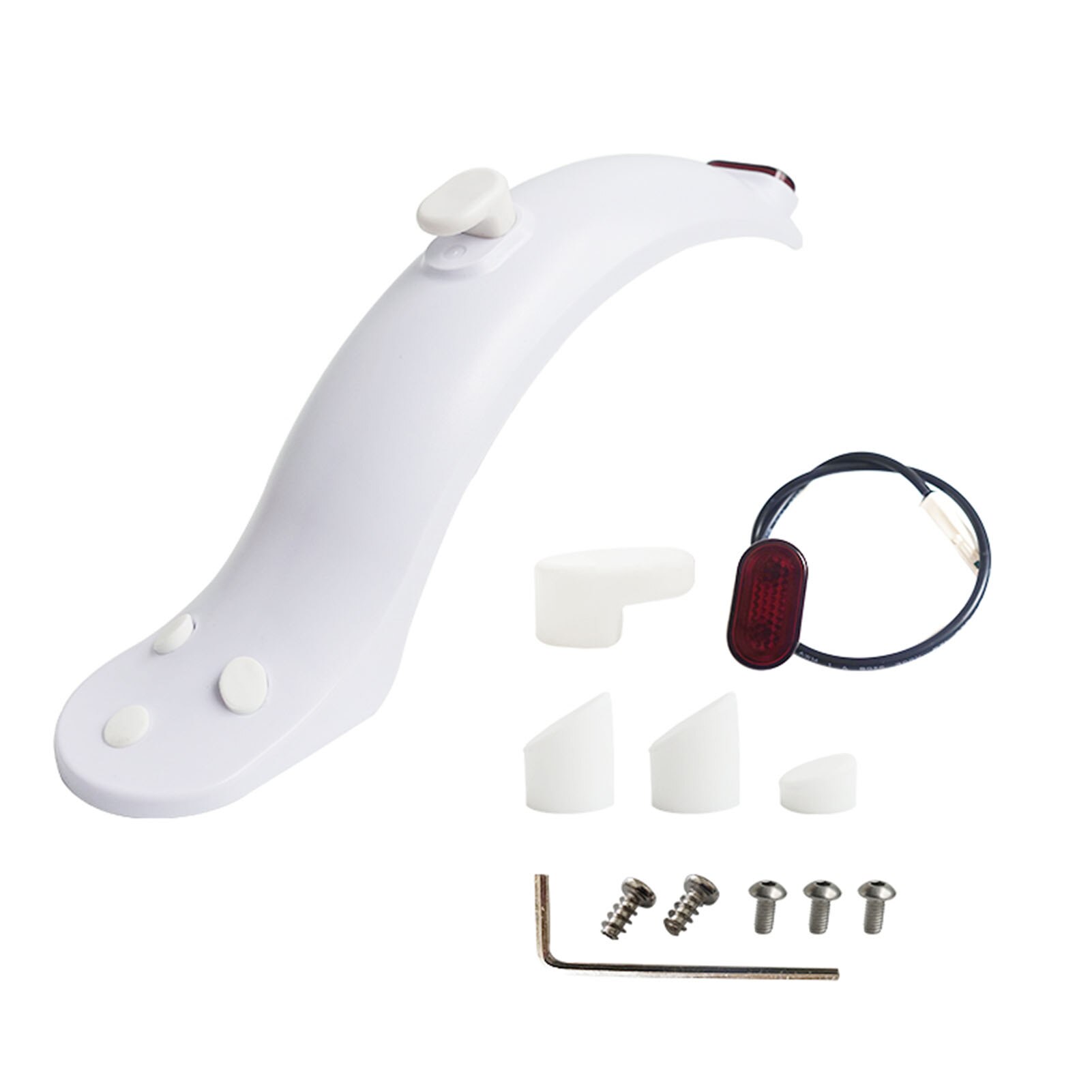 12 pieces/set of scooter rear fender kit for Xiaomi M365/1S/PRO wear-resistant and waterproof ABS rear fender: White