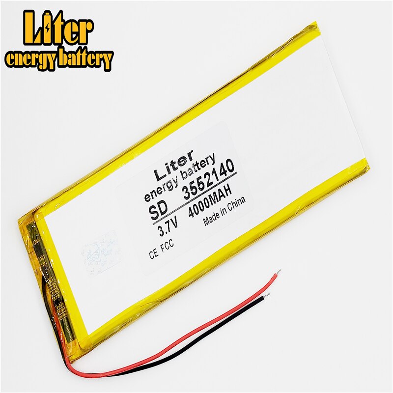 3.7 V lithium polymer battery rechargeable battery 3552140 pl 4000 mah tablets