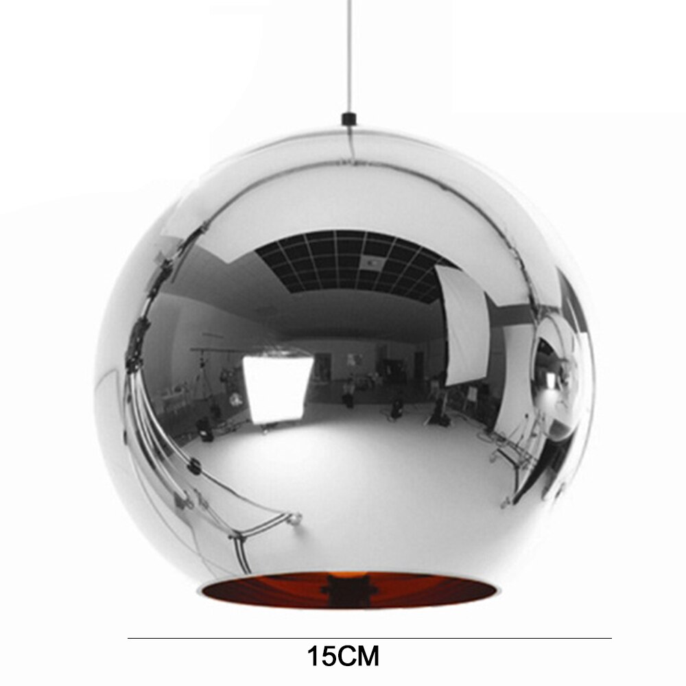15cm glaskugle lysekrone lys romantisk klasse loftlampe hængende lampe drømmelignende lampe minimalistiske lys: Sølv