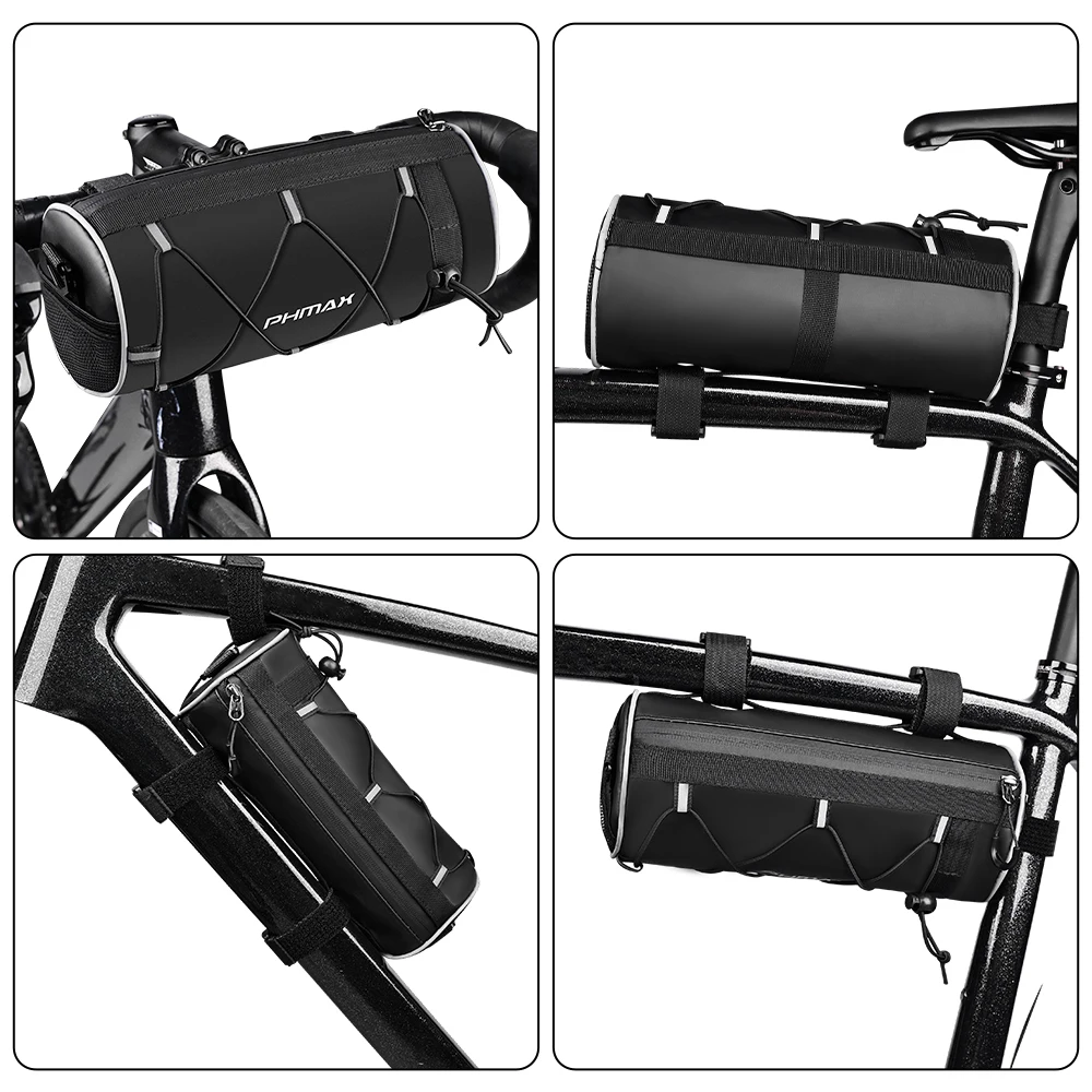 PHMAX Fietstassen vooraan Mountain Racefiets Tube Bags Voorstuur Waterdichte zadeltassen Fietsuitrusting