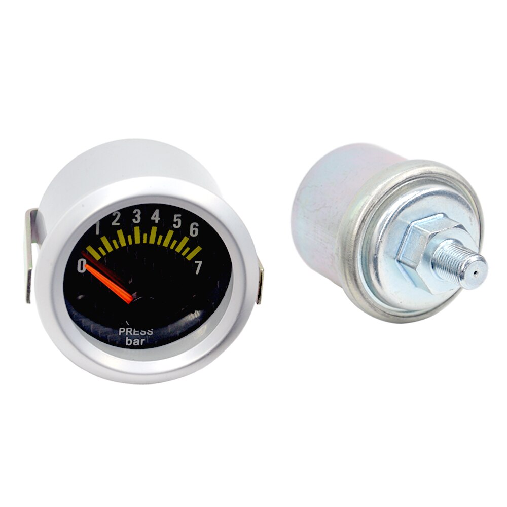 Dragon 2" 52mm Auto Oil Pressure Gauge 0-7 KG Car Racing Speedboat Instrument Pointer Meter