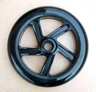 Rueda de 200mm / 175mm / 145mm para ruedas de patinete, Material de PU silencioso elástico de espesor de 40mm / 30mm con rodamiento ABEC7: F