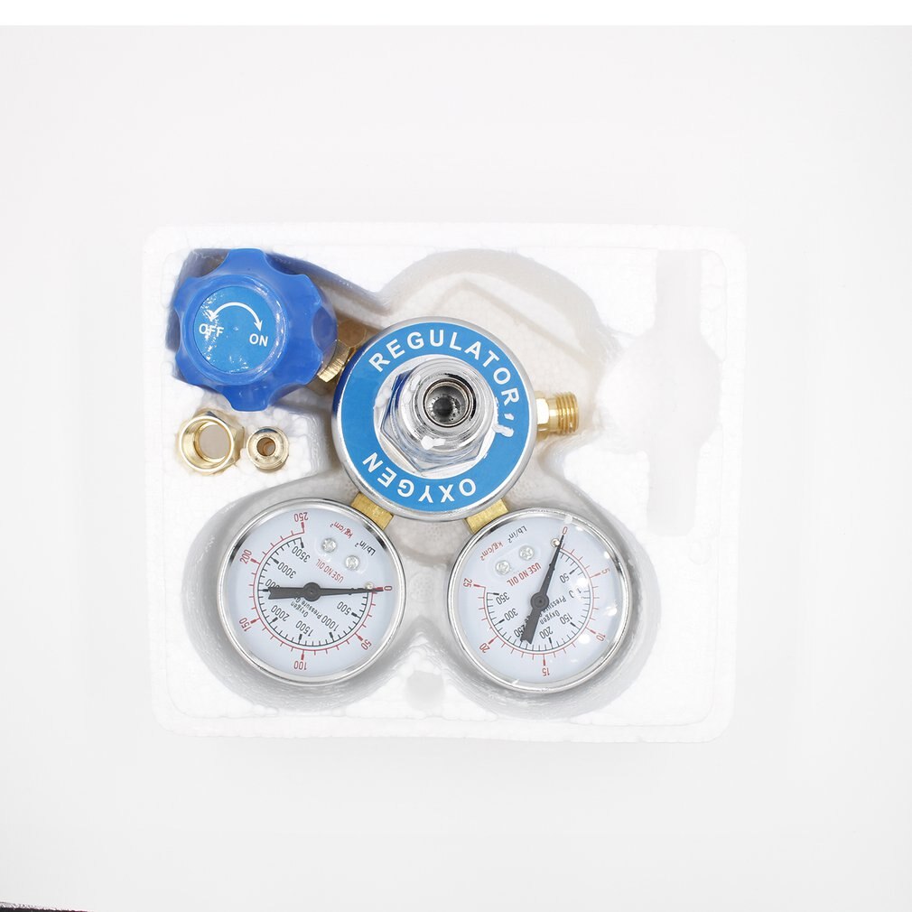 Argon Oxygen/Acetylene Regulator Reducer Mig Flow Meter Pressure Gas Solid Brass Welding Fit Victor Gas Torch Cutting