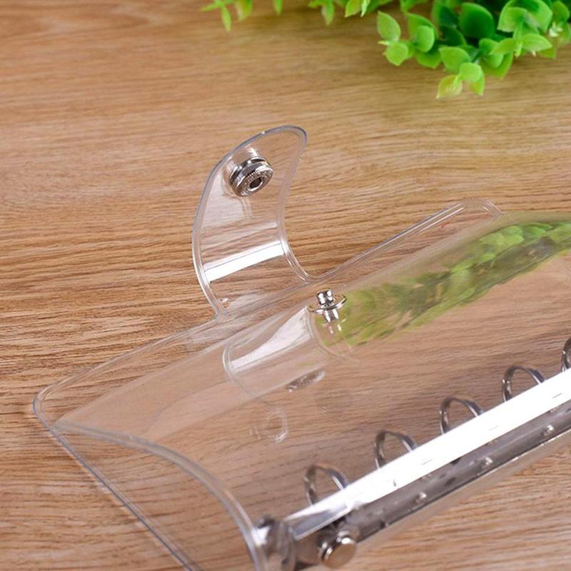 1Pcs Transparent Plastic Clip File Folder A4/A5/A6/A7 Notebook Loose Leaf Ring Binder Planner Agenda School Office Supplies