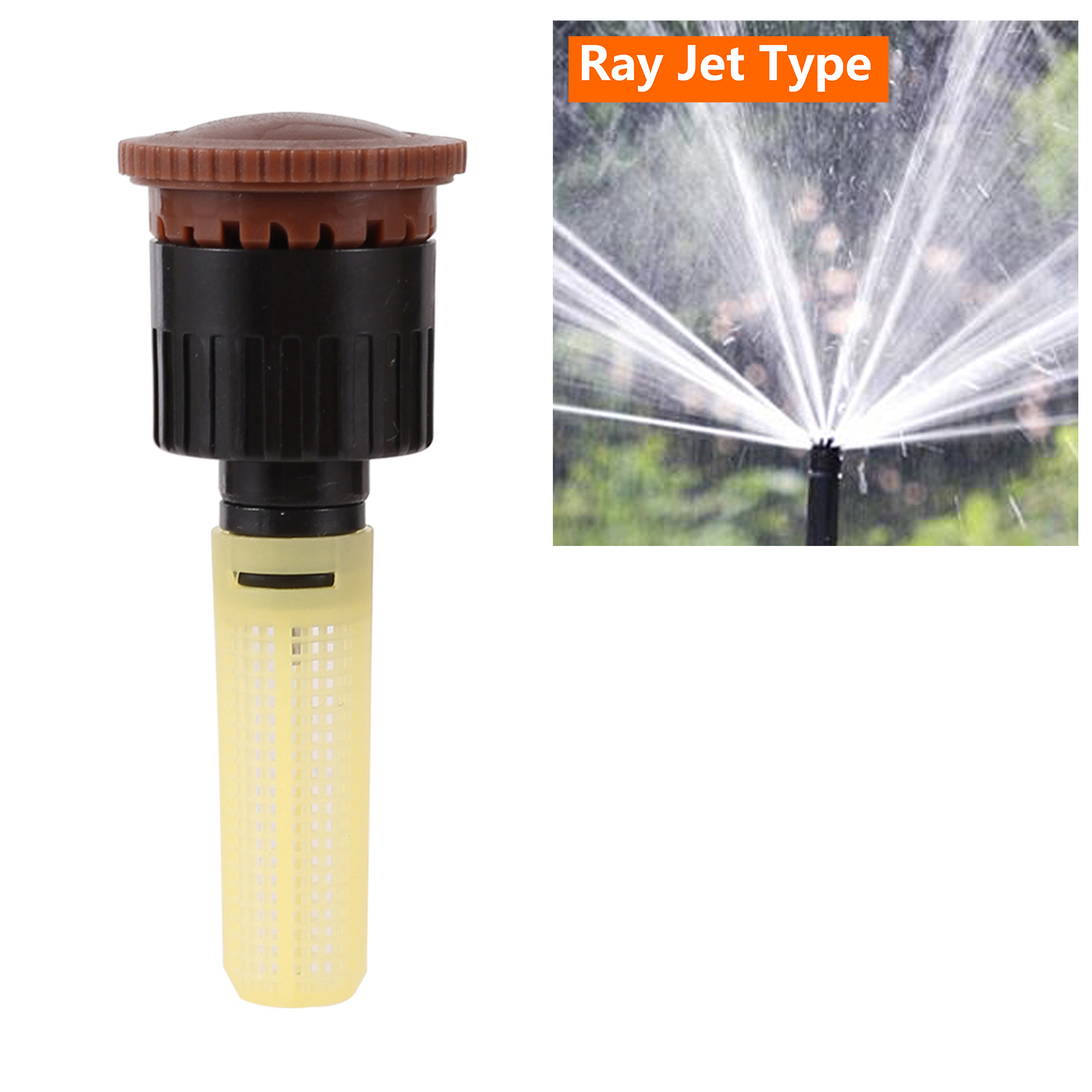 1/2 "Binnendraad Automatische Intrekbare Verneveling Sprinkler Gazon Turf Irrigatie Tool Tuinieren Begraven Pop-Up Watering Sprinkler: WHITE