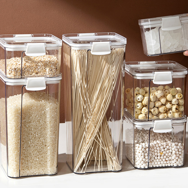 Contenedor de almacenamiento de cocina para aperitivos, gran capacidad, caja de almacenamiento para nueces de Pasta, refrigerador, organizador ordenado