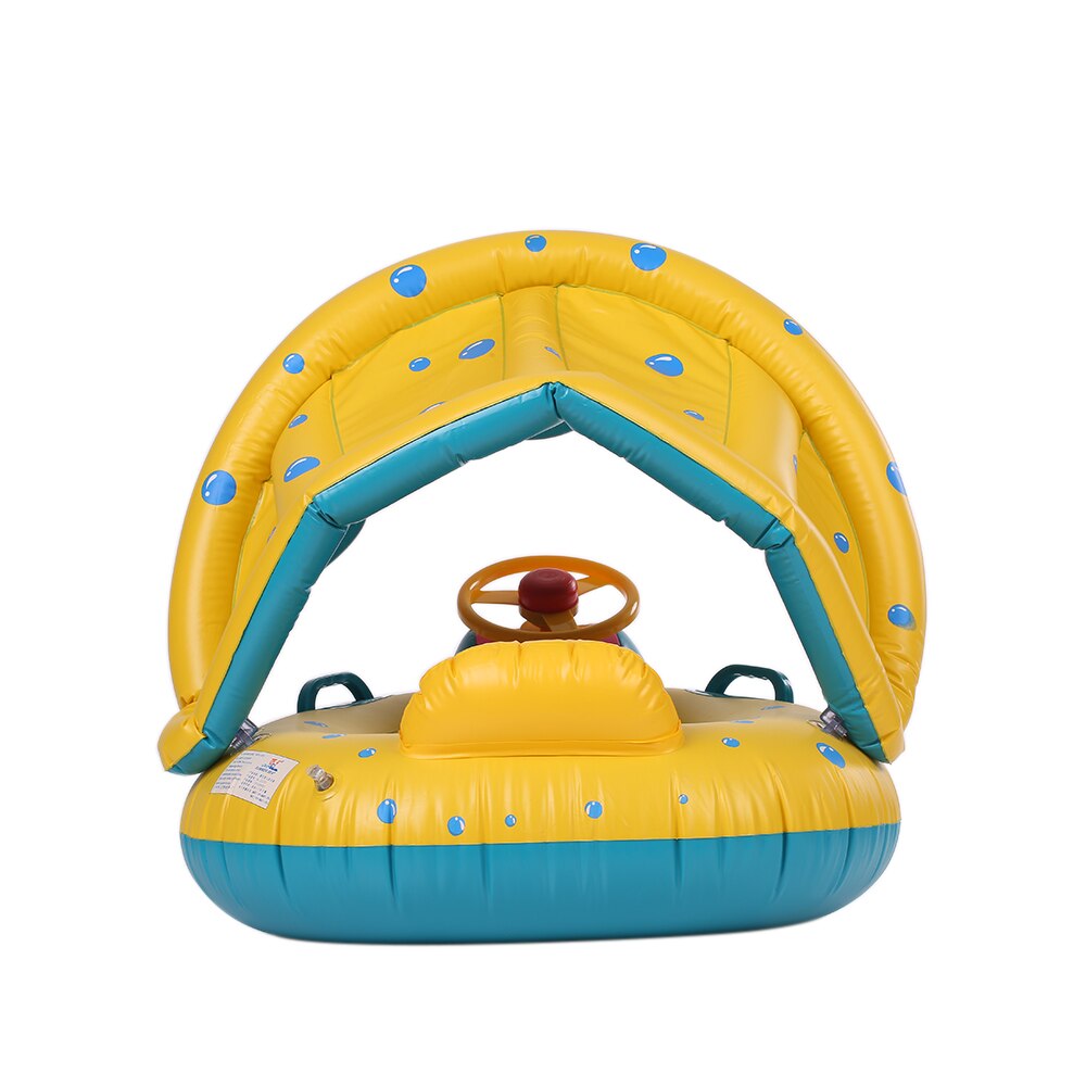 Sichere Aufblasbare Baby Schwimmen Ring Schwimmbad PVC Baby Kleinkind Schwimmen schweben Einstellbare Sonnenschirm Sitz Schwimmen Schwimmbad