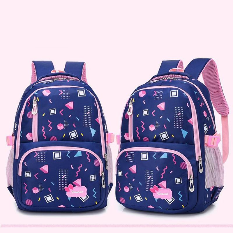 Skolesekk tenåringe skolesekk vanntett skoletaske låve bok ryggsekk til låve mochila: Blå