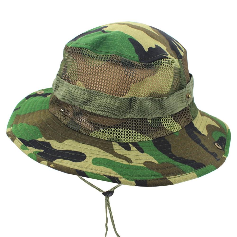 Verstelbare Cap Camouflage Boonie Hoeden Nepalese Cap Heren Visser Hoed Bergbeklimmen vissen camouflage hoed & cx