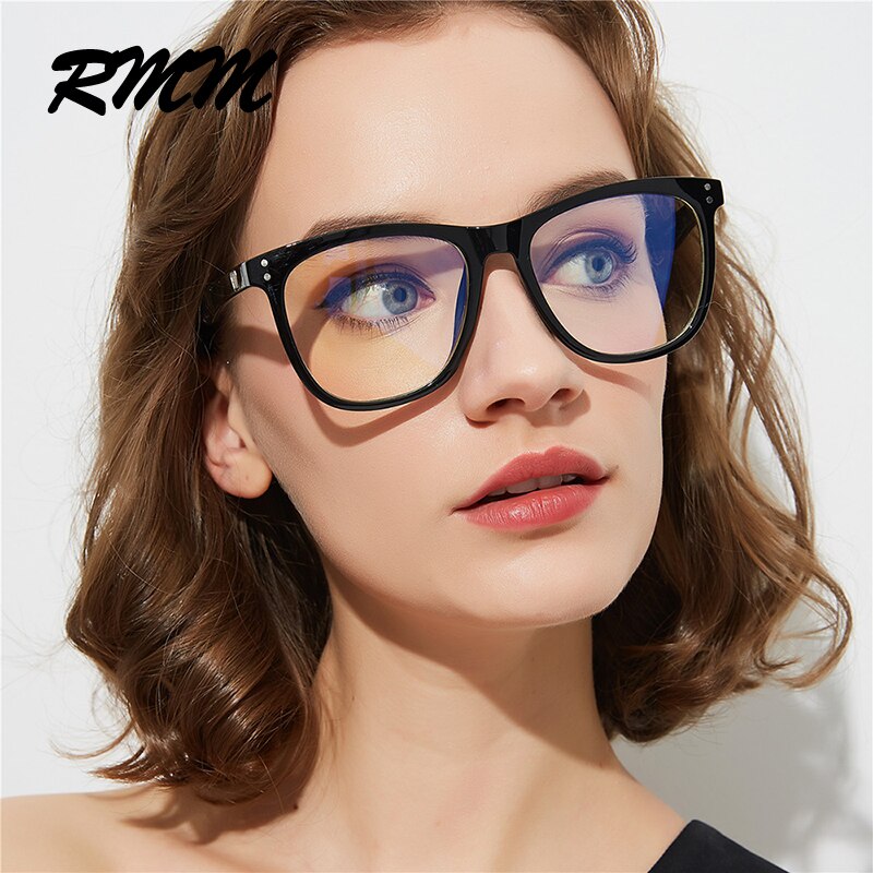 Høj unisex anti-blå lys almindelige briller briller zero-power linse firkantede briller