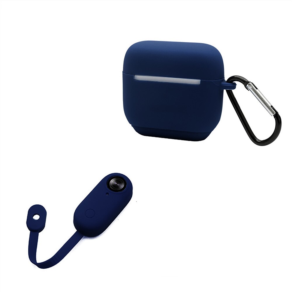 For Insta 360 Go Soft Silicone Camera Protective Case Charging Case with Buckle for Insta 360 Go Action Camera Accessories: deep blue