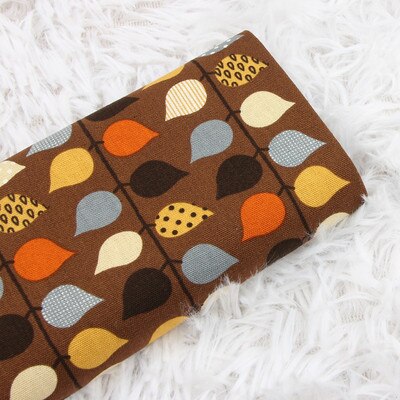 Tela de algodón de 110x45cm de grosor, tejido con estampado de hojas para manualidades, tejido hecho a mano para coser bolsas, Material de mosaico, accesorios textiles para el hogar: Cotton Fabric 5